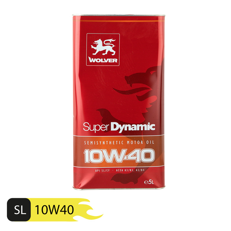 روغن موتور خودرو ولور مدل Super dynamic 10W40 SN حجم 5 لیتر