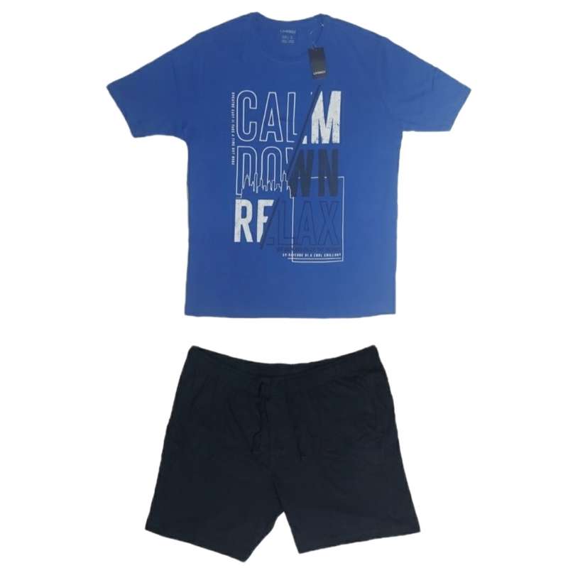 ست تی شرت و شلوارک مردانه لیورجی مدل IAN 342095-2004