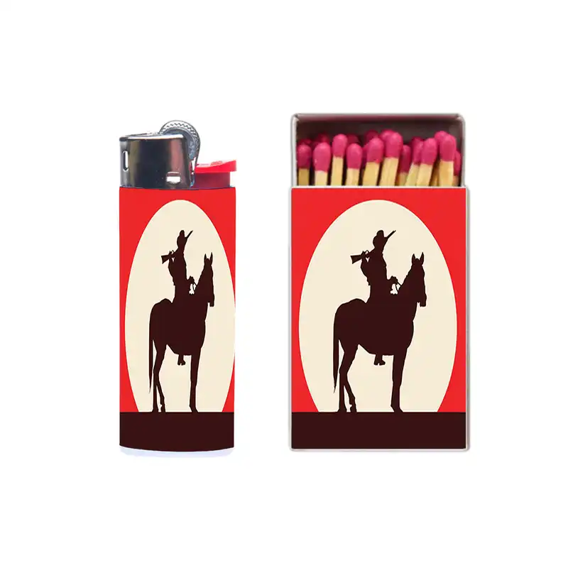 فندک مدل کابوی  کد 125 به همراه کبریت