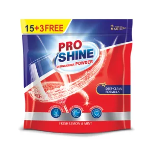 پودر ماشین ظرفشویی پروشاین مدل DEEP CLEAN FORMULA وزن 540 گرم به همراه 3 ساشه هدیه