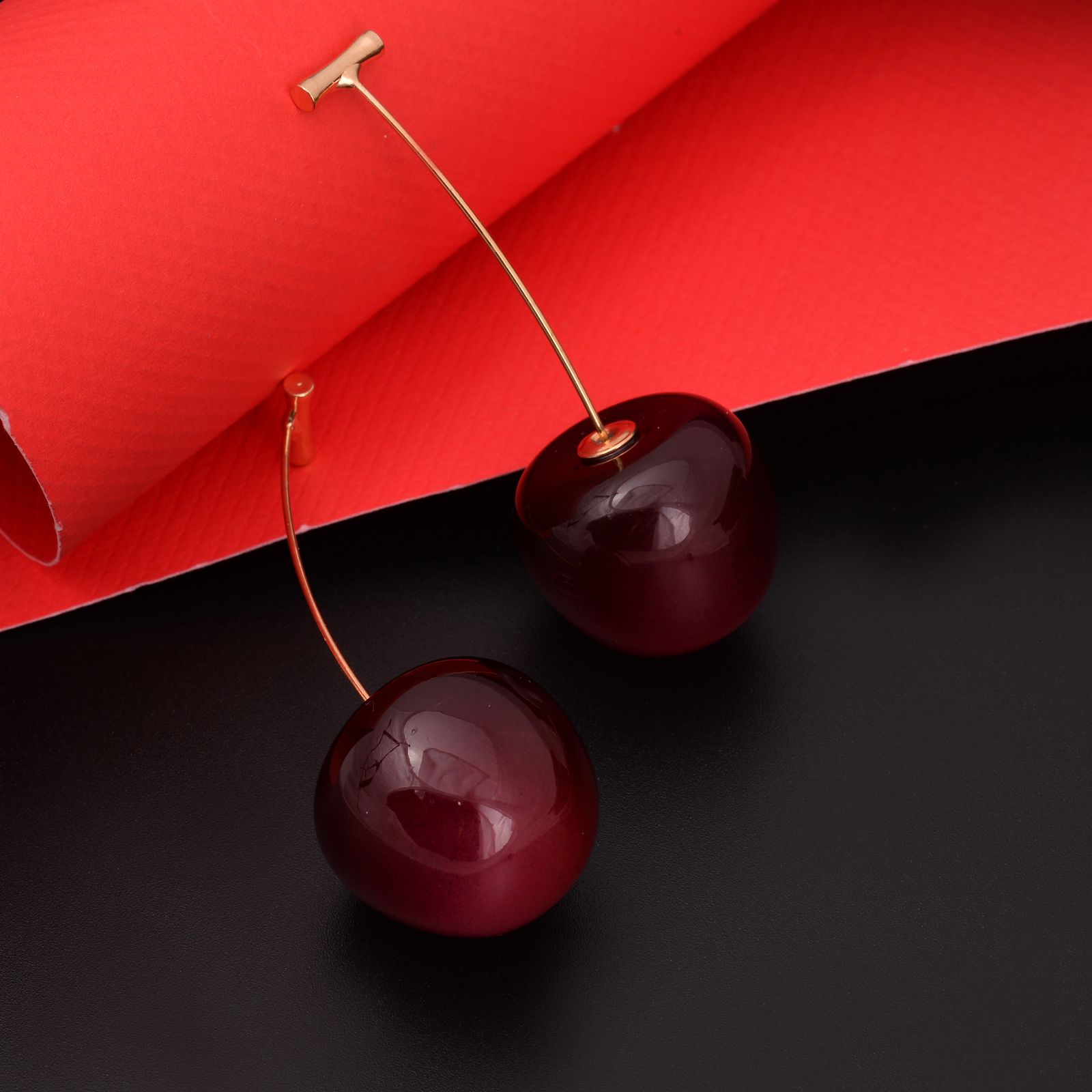 گوشواره زنانه ماصرم مدل آلبالو کد ER2041 -  - 3