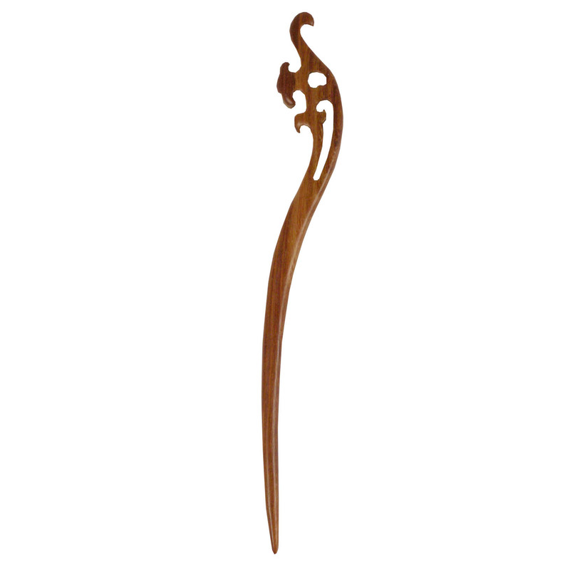 گیره مو زنانه مدل کانزاشی چوبی کد 03