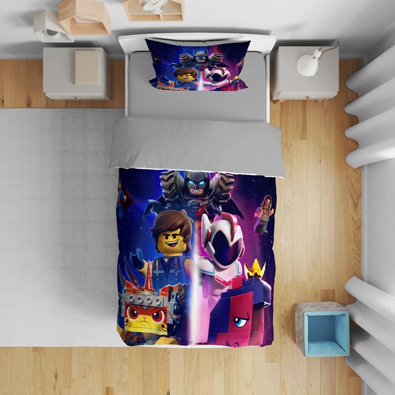 سرویس روتختی تک نفره 5 تکه مدل T6164 نوپه هوم طرح ماینکرافت 