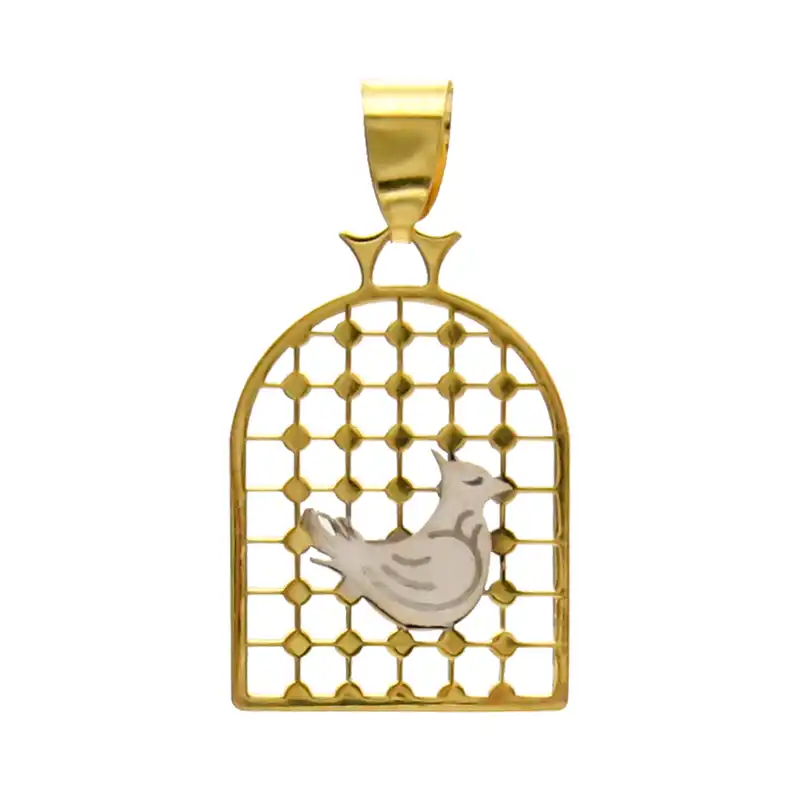 آویز گردنبند طلا 18 عیار زنانه کاپانی مدل مرغ آمین کد KP031