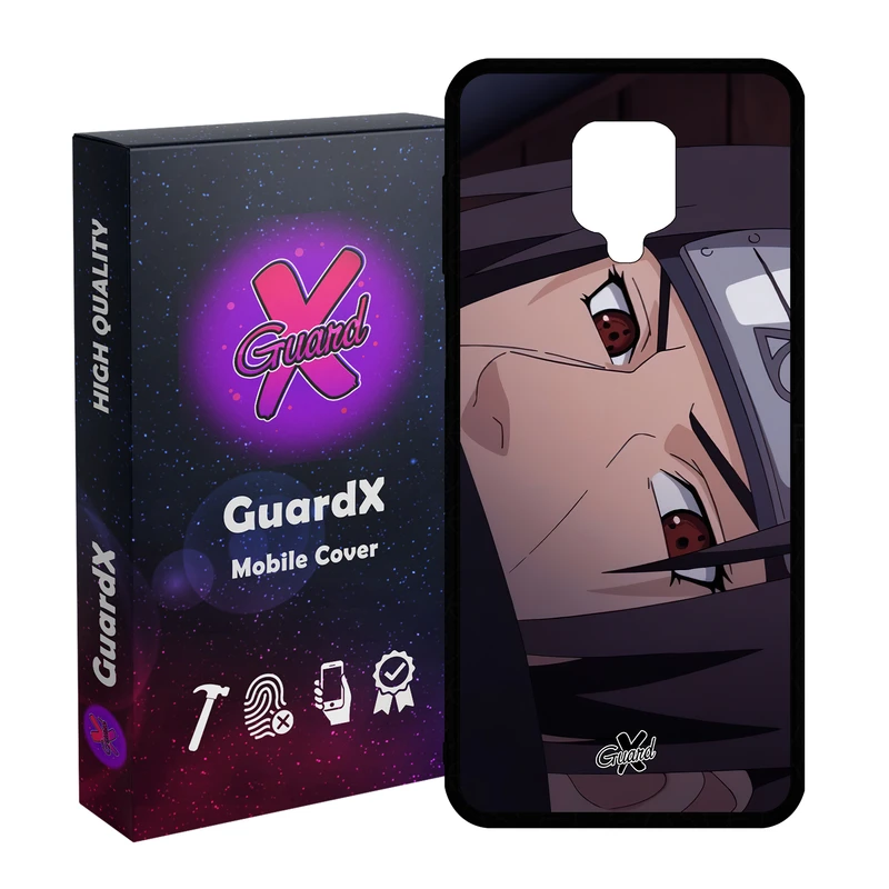 کاور گارد ایکس طرح Itachi Anime مدل Glass10475 مناسب برای گوشی موبایل شیائومی Redmi Note9 Pro/Note 9 Pro Max/Redmi Note 9S/MI Poco M2 Pro