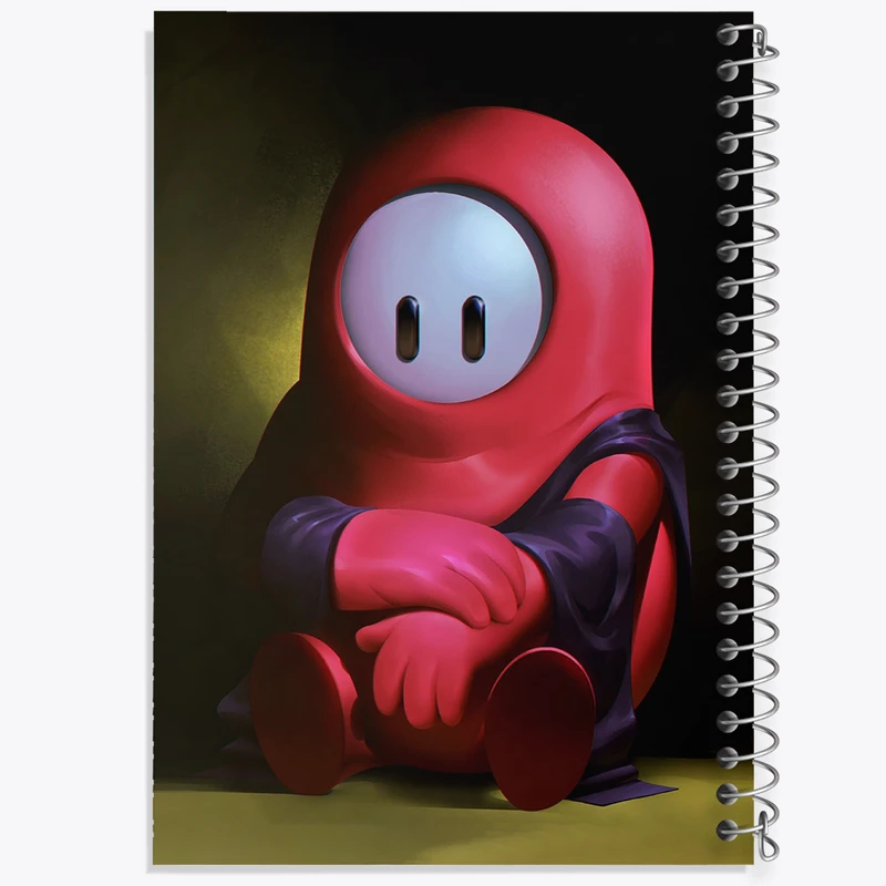 دفتر ژورنال نویسی 50 برگ خندالو مدل نقطه ای طرح بازی فال گایز (Fall Guys) کد 32789