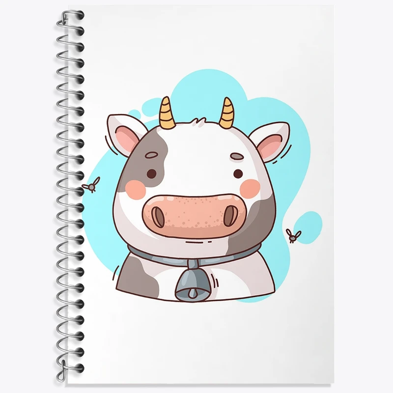 دفتر لغت 50 برگ خندالو طرح گاو حیوانات بامزه کد 37178