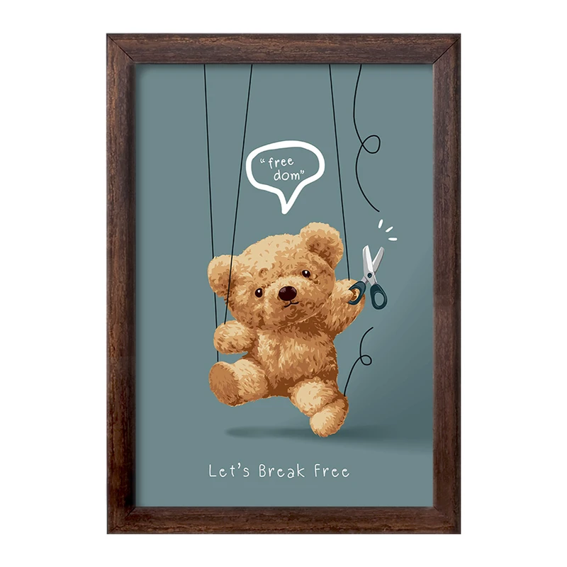 تابلو خندالو طرح خرس تدی کد F1536