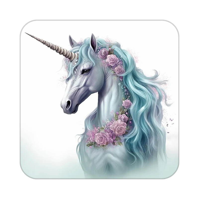 زیر لیوانی کاکتی طرح اسب تک شاخ و یونیکورن مدل mp32802