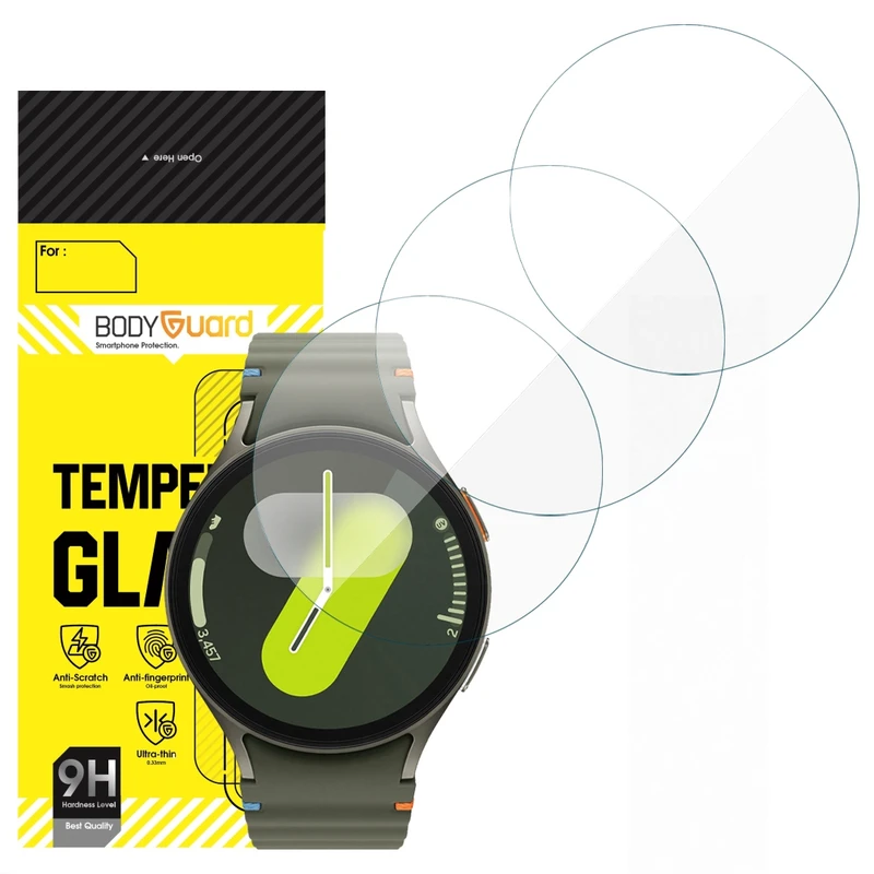 محافظ صفحه نمایش شیشه ای بادیگارد مدل GW مناسب برای ساعت هوشمند سامسونگ Galaxy Watch 7 44 mm بسته 3 عددی