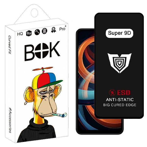 محافظ صفحه نمایش بوک مدل Super 9D Glavers مناسب برای گوشی موبایل شیائومی redmi A3 / 10C / 12C