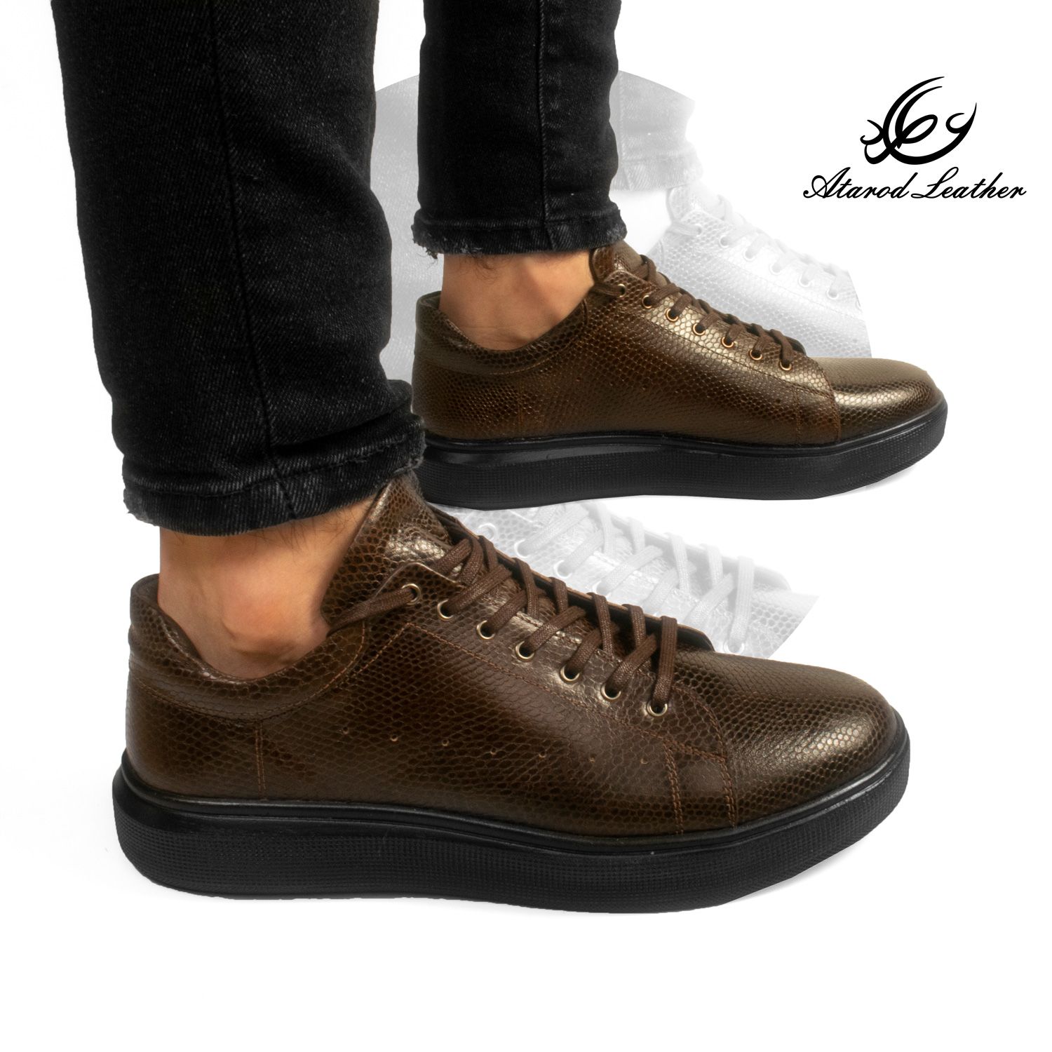 کفش روزمره مردانه چرم عطارد مدل چرم طبیعی کد SH129 -  - 16