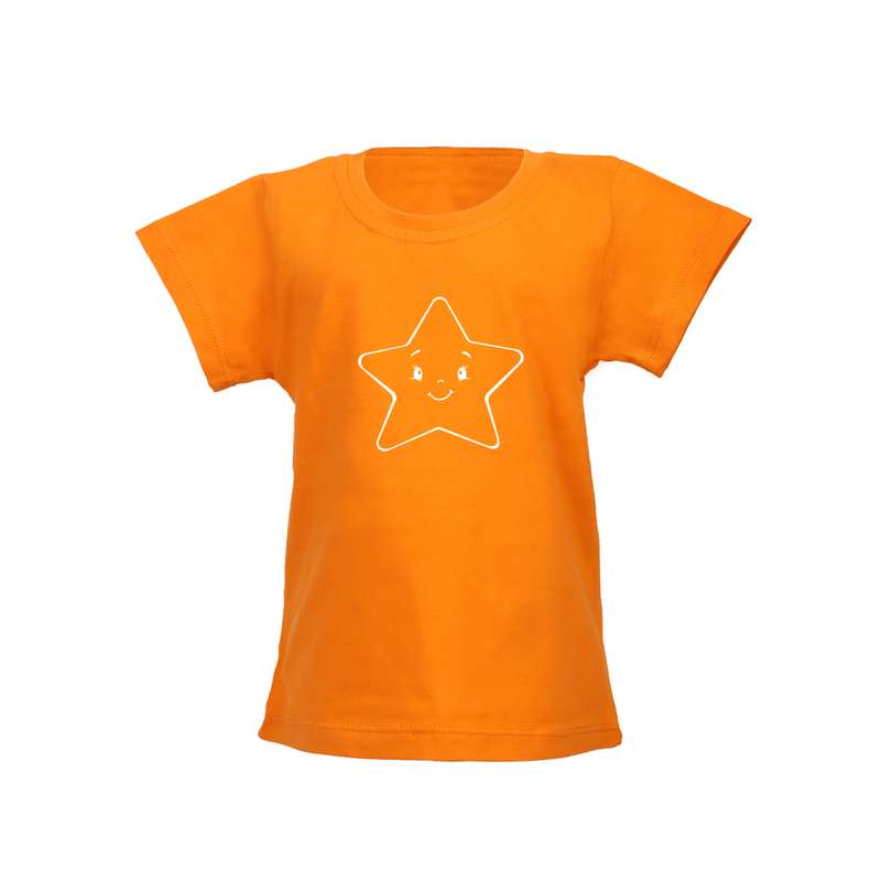 تی شرت آستین کوتاه دخترانه مدل ستاره کد star-or-2