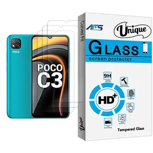 AFS Unique Glass MIX003 Screen Protector For Xiaomi Poco C3 Pack Of 3