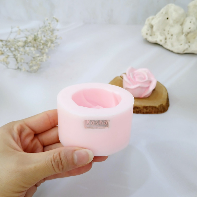 قالب شمع کوشا مدل رز سه بعدی