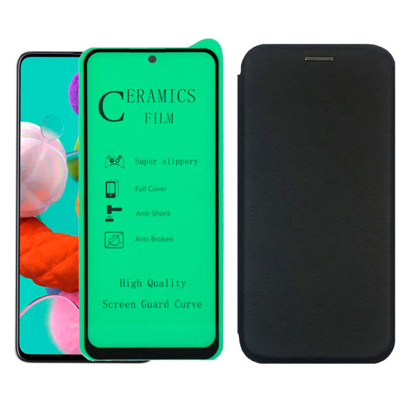 کیف کلاسوری بلوفاکس مدل BMGNT-CER1 مناسب برای گوشی موبایل سامسونگ Galaxy A51 به همراه محافظ صفحه نمایش