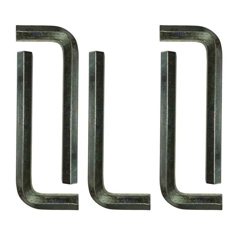 آچار کوتاه آلن اسباب کار مدل 6mm سایز 6 میلی متر بسته پنج عددی