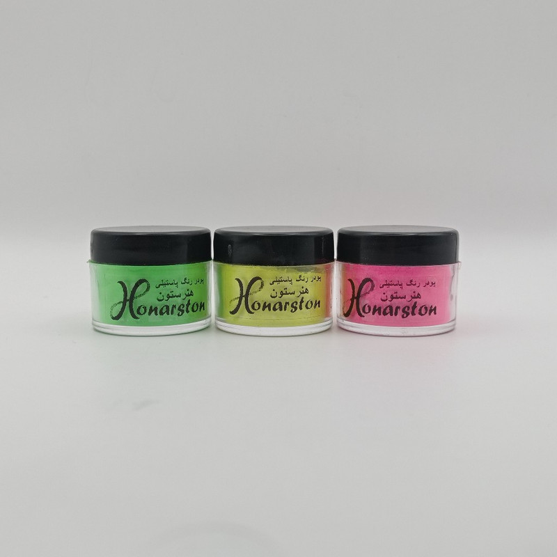 پودر رنگ رزین هنرستون مدل پاستیلی حجم 10 میلی لیتر بسته 6 عددی