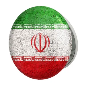 آینه جیبی خندالو طرح پرچم ایران مدل تاشو کد 23948 