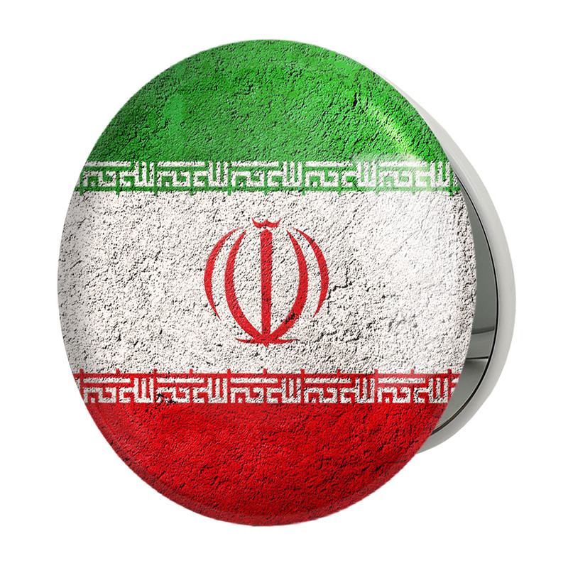 آینه جیبی خندالو طرح پرچم ایران مدل تاشو کد 23948 