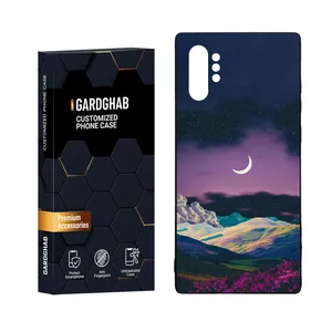 کاور گارد قاب مدل دور ژله ای پشت گلس منظره و طبیعت مناسب برای گوشی موبایل سامسونگ Galaxy Note 10 Plus