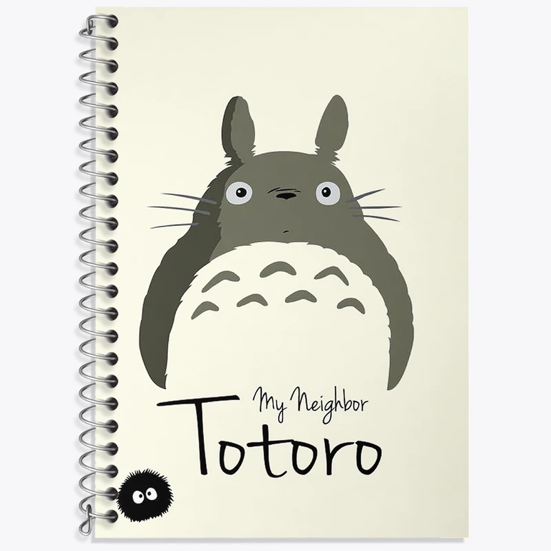 دفتر زبان 50 برگ خندالو مدل سه خط طرح انیمه توتورو (Totoro) کد N2118