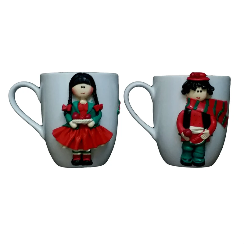 ماگ سرامیکی مدل دختر و پسر شب یلدا کد 03012 مجموعه 2 عددی