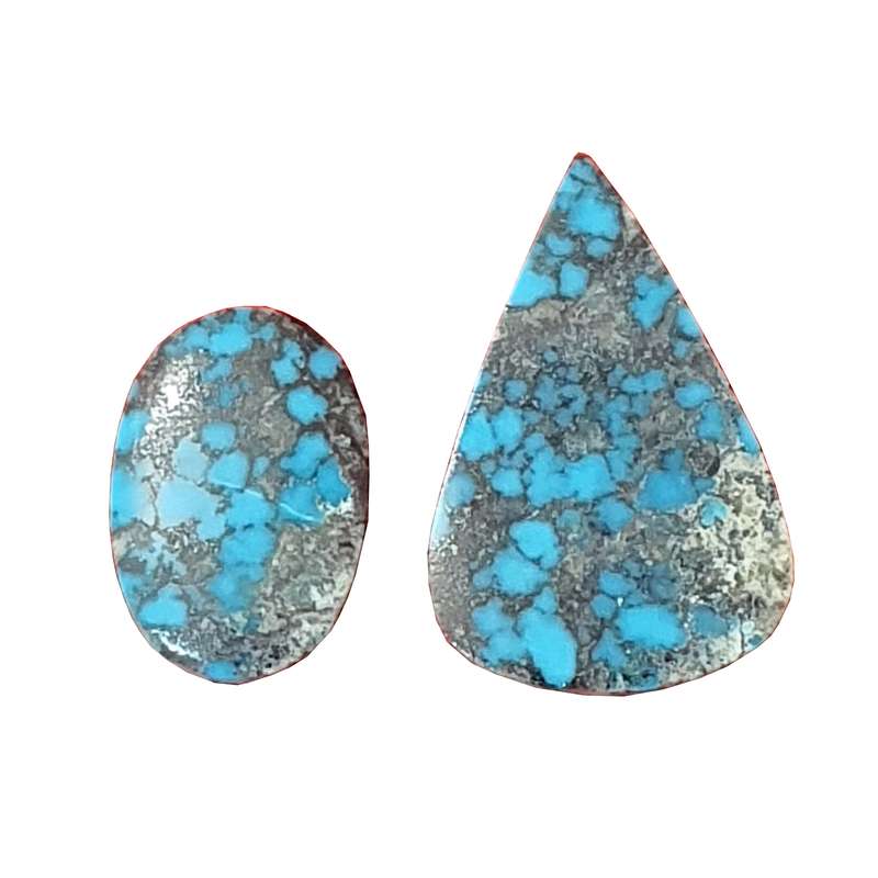 سنگ فیروزه نیشابور کد CZN5023 مجموعه 2 عددی