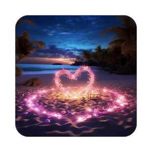 زیر لیوانی کاکتی مدل عاشقانه کد mp13562