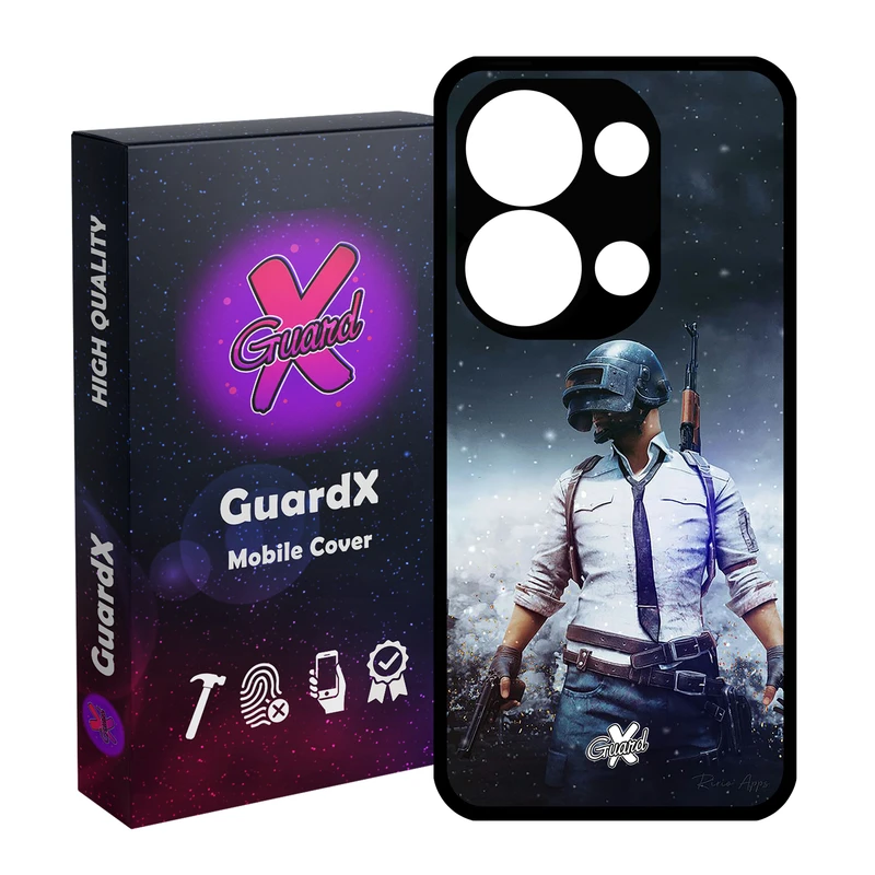 کاور گارد ایکس طرح Pubg مدل Glass10039 مناسب برای گوشی موبایل شیائومی Redmi Note 13 Pro 4G / Poco M6 Pro 4G