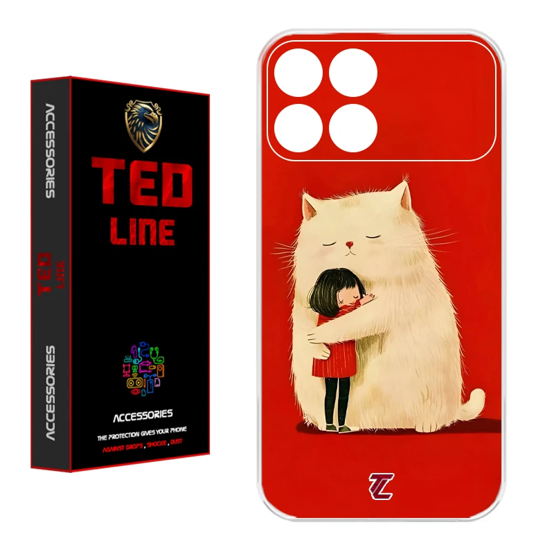 کاور تدلاین طرح گربه کد 1170 مناسب برای گوشی موبایل شیائومی Poco X6 Pro