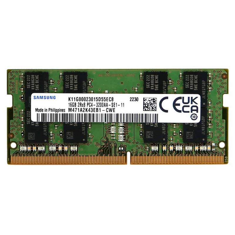 رم لپتاپ DDR4 تک کاناله 3200 مگاهرتز CL22 سامسونگ مدل PC4-25600 ظرفیت 16 گیگابایت