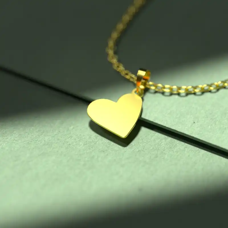 گردنبند طلا 18 عیار زنانه مدوپد مدل  طرح قلب کد E1239