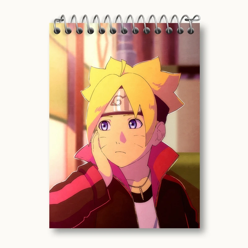 دفتر یادداشت 50 برگ خندالو مدل بوروتو اوزوماکی انیمه بوروتو Boruto کد 15726