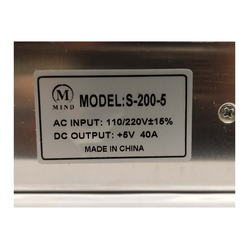آداپتور 5 ولت 40 آمپر مدل S-200-5