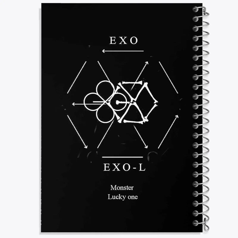 دفتر مشق 50 برگ خندالو مدل گروه اکسو EXO کد 13636
