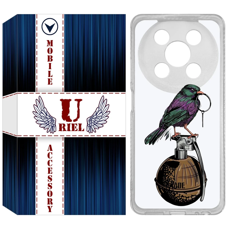 کاور یوریل مدل Clear کد 31 طرح پرنده مناسب برای گوشی موبایل وکال V2 / V2 Lite