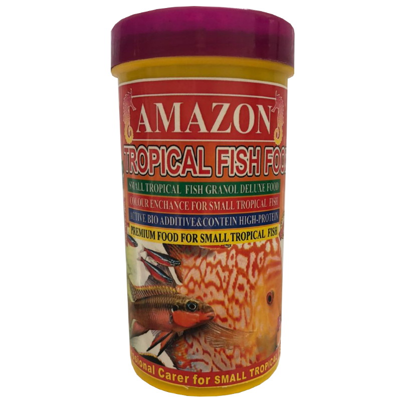 غذای ماهی آکواریوم آمازون مدل Tropical Fish Food وزن 120 گرم