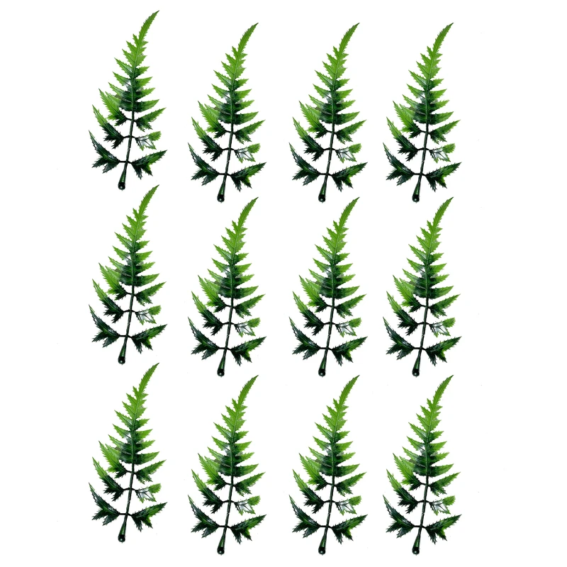 گل مصنوعی مدل برگ تک کاج استوایی مجموعه 12 عددی