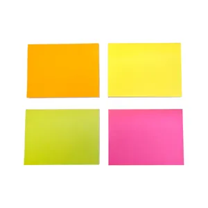 کاغذ چسب دار مدل رنگی ساده سایز 10x7.5 سانتی متر بسته 4 عددی