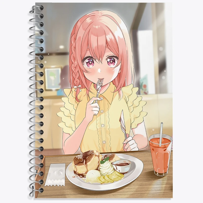 دفتر زبان 50 برگ خندالو مدل سه خط طرح سومی انیمه کانوجو اوکاری کد 34863