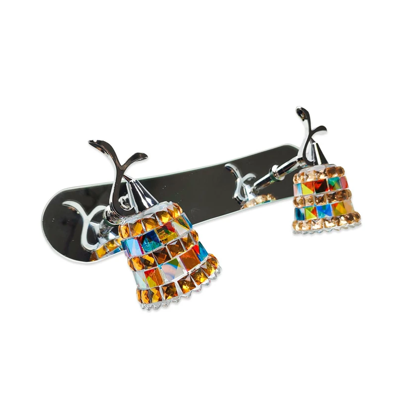 چراغ مدل بالا آینه ای کریستالی دو شعله کد 9645