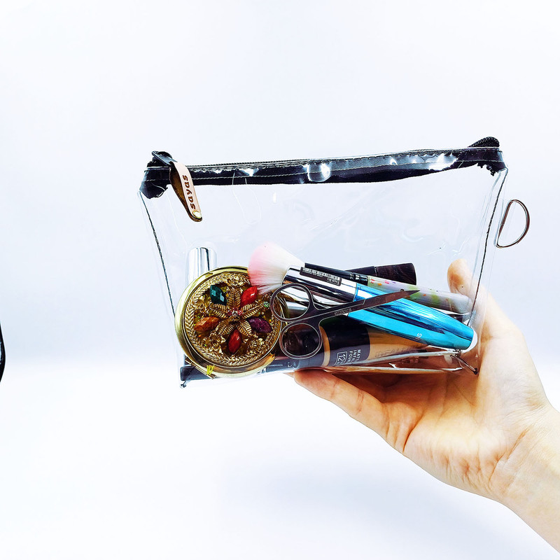 کیف لوازم آرایش زنانه مدل شفاف sayas GM1234 مجموعه 4 عددی