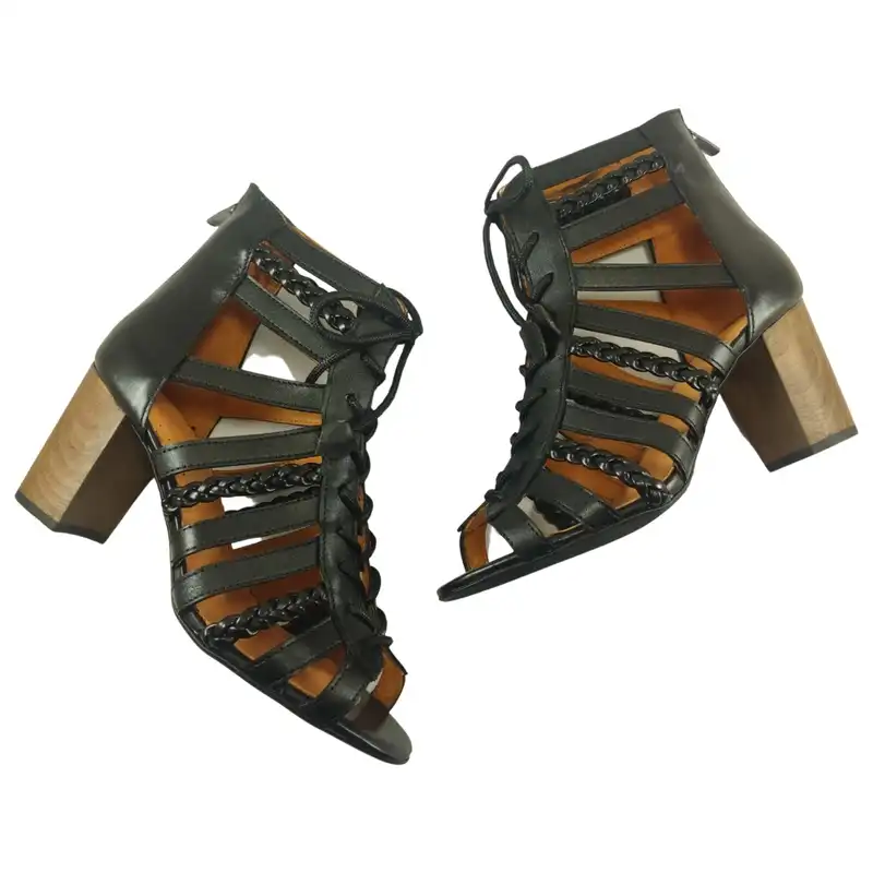 صندل زنانه مدل چرم طبیعی کد 666.1