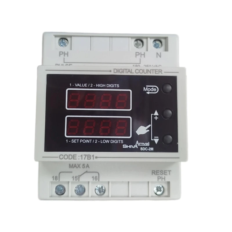 شمارنده دیجیتال شیوا امواج مدل SDC-2M کد 17B1 بسته سه عددی