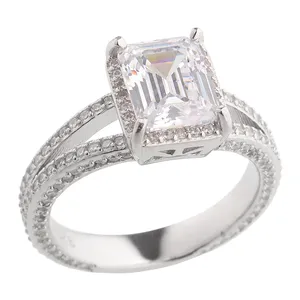 انگشتر نقره زنانه سواروسکی مدل سولیتر تک نگین کد 23458