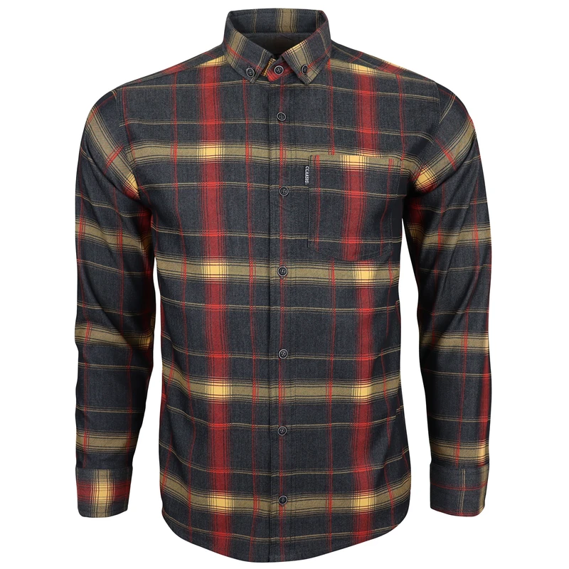 پیراهن آستین بلند یقه برگردان مردانه مدل چهارخانه جیبدار پارامیس 5