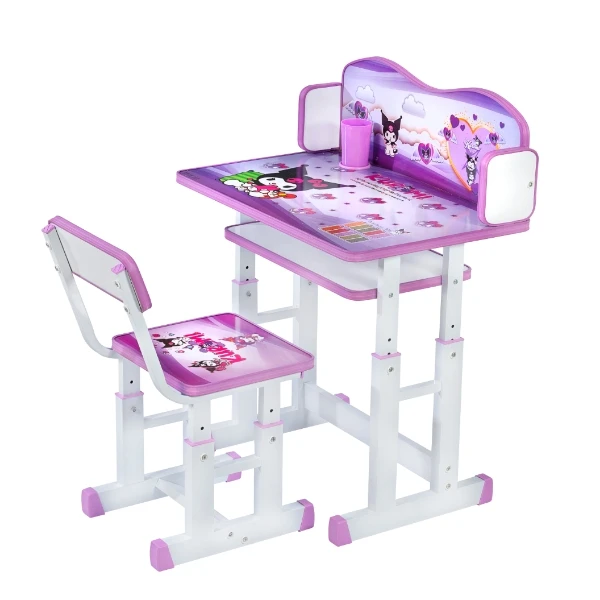 ست میز تحریر و صندلی مشتاق مدل پیچی طرح کرومی کد 20