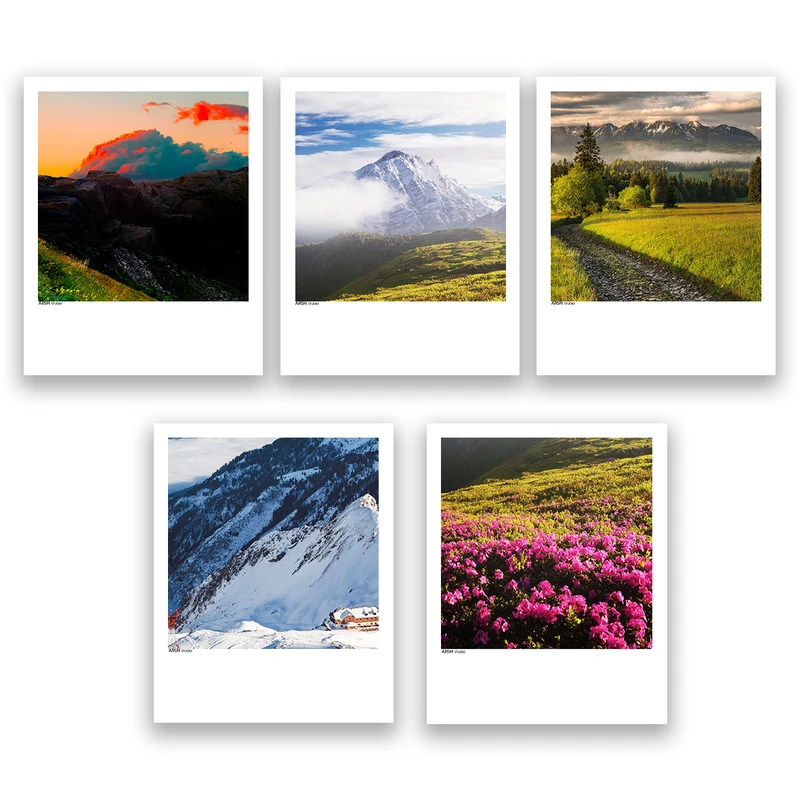 آویز تزیینی عرش مدل فانتزی منظره طبیعت کد Asa878 مجموعه پنج عددی