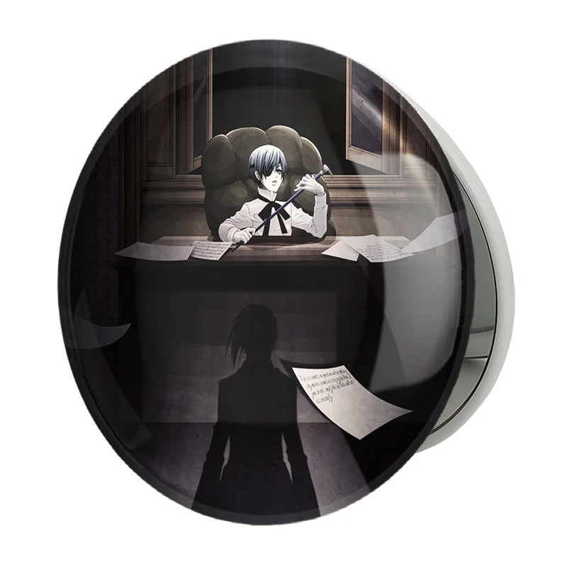 آینه جیبی خندالو طرح شیل انیمه خادم سیاه Black Butler مدل تاشو کد 16319 